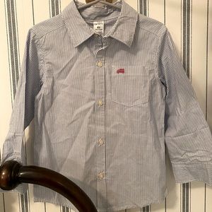 Carter’s blue and white stripe button down shirt